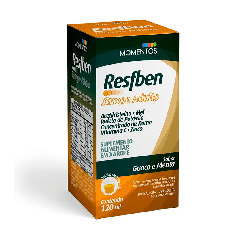 Suplemento Alimentar Resfben Xarope Adulto Sabor Guaco e Menta 120ml ...