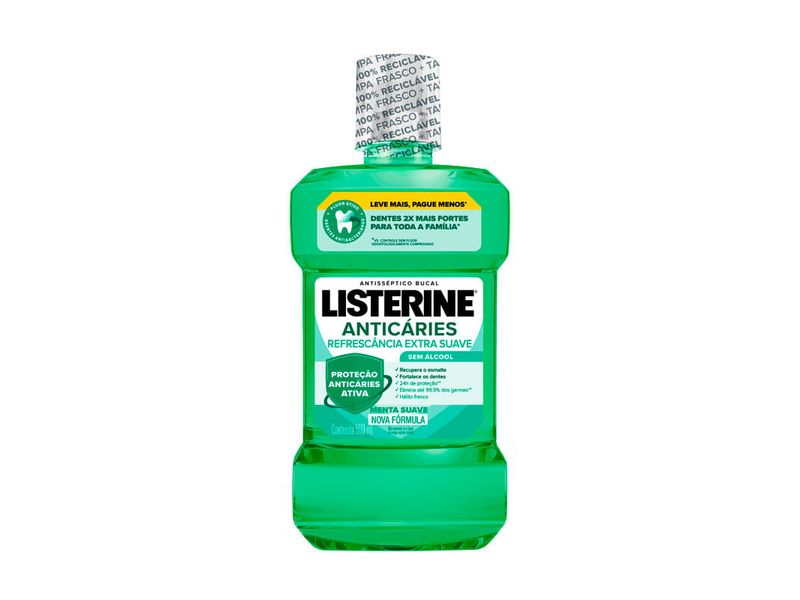 Antisseptico-Bucal-Listerine-Anticaries-Sem-Alcool-Refrescancia-Extra-Suave-250ml