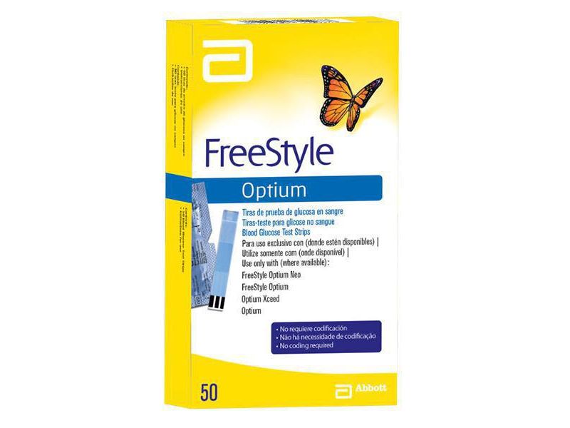 Tiras-Teste FreeStyle Optium Com 50 unidades