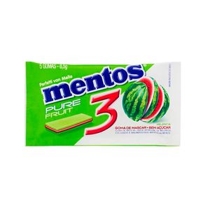 Goma de Mascar Mentos 3 Pure Fruit Sem Açúcar Sabor Melancia
