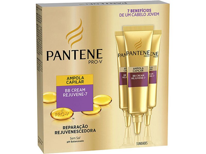 Ampola capilar Pantene Reparação Rejuvenescedora 3 unidades de 15ml
