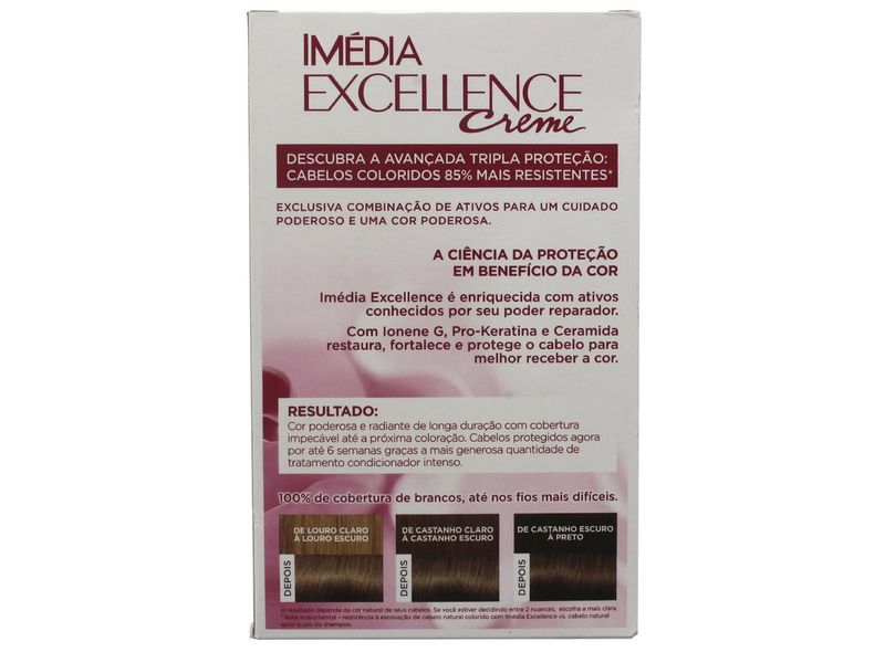 Tintura Creme Imédia Excellence LOréal Mel Tabaco 688