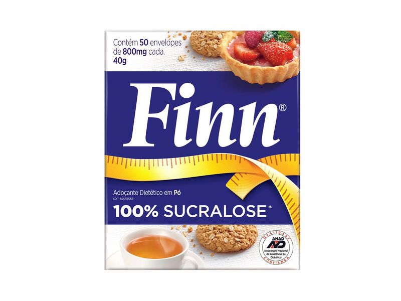 Adoçante em Pó Finn Sucralose 50 Sachês