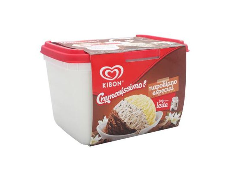 Sorvete Kibon Cremosíssimo Napolitano Especial 2L