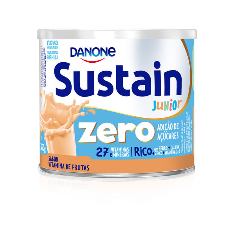 Sustain Junior Zero Adição de Açúcar Sabor Vitamina de Frutas 350g