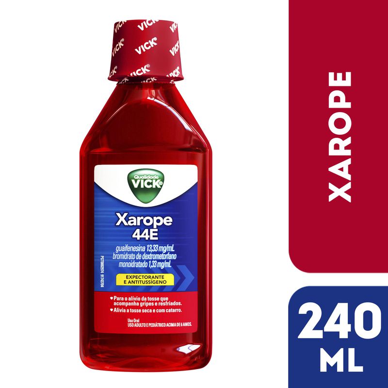 Xarope Expectorante Vick 44E Solução Oral 240ml | Drogal