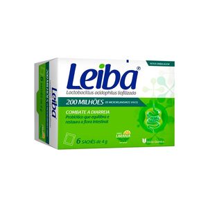 Leiba 200 Milhões Pó para Solução Oral Sabor Laranja 6 Sachês de 4g