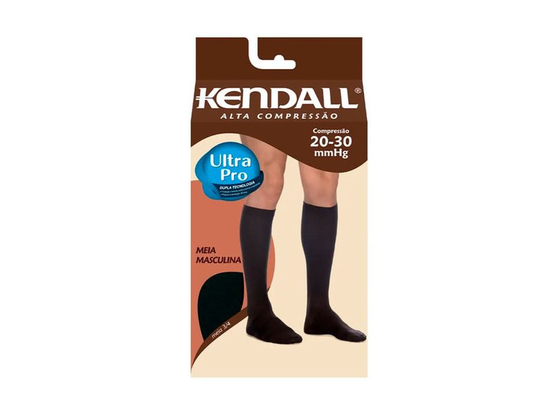 Meia-3-4-Masculina-Kendall-Alta-Compressao--20-30-mmHg--Cor-Marrom-Tamanho-M