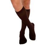 Meia-3-4-Masculina-Kendall-Alta-Compressao--20-30-mmHg--Cor-Marrom-Tamanho-M