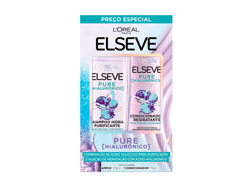Kit-Elseve-Pure-Hialuronico-Shampoo-375ml---Condicionador-170ml