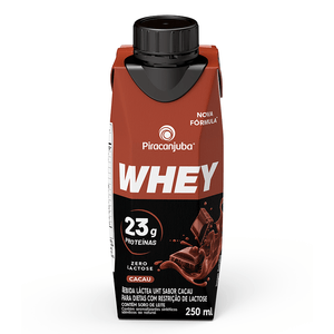 Bebida Láctea Piracanjuba Whey Zero Lactose Sabor Cacau 250ml