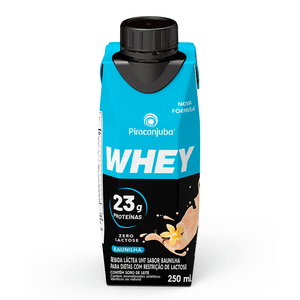 Bebida Láctea Piracanjuba Whey Zero Lactose Sabor Baunilha 250ml