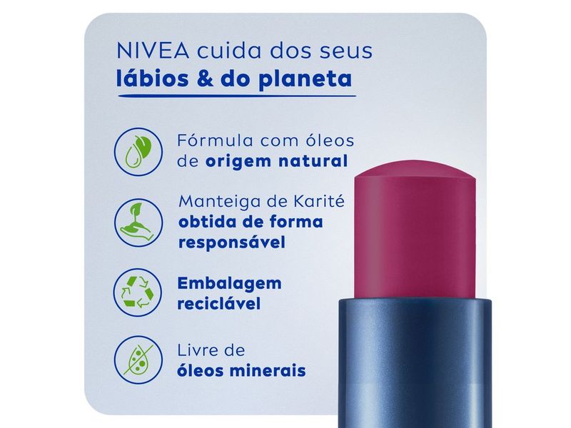 Hidratante Labial Nivea Hidra Color 2 em 1 Violeta 4,8g