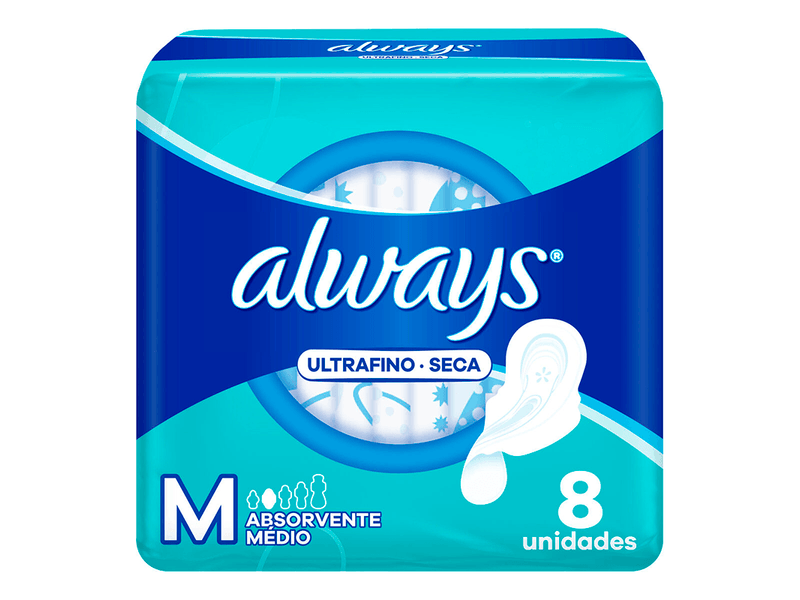 Absorvente-Always-Ultrafino-Seca-Com-Abas-Tamanho-M-8-Unidades