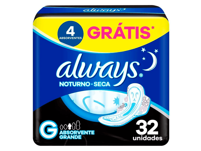 Absorvente-Always-Noturno-Seca-Com-Abas-Tamanho-G-32-Unidades