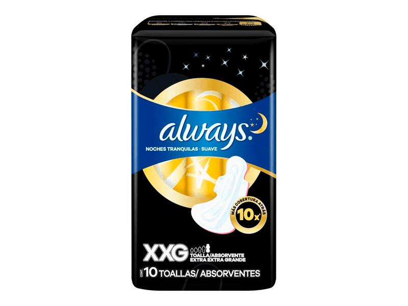 Absorvente-Always-Noites-Tranquilas-Suave-Com-Abas-Tamanho-XXG-10-Unidades