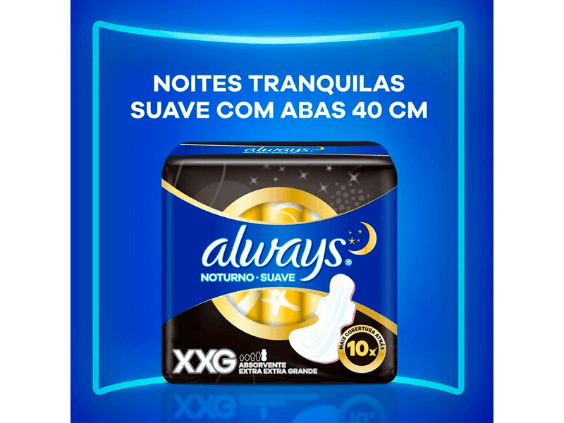 Absorvente-Always-Noites-Tranquilas-Suave-Com-Abas-Tamanho-XXG-10-Unidades