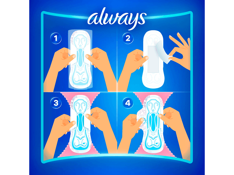 Absorvente Always Noites Tranquilas Suave Com Abas Tamanho XG 8 Unidades