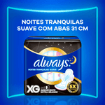 Absorvente Always Noites Tranquilas Suave Com Abas Tamanho XG 8 Unidades