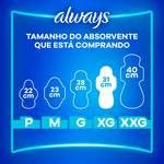 Absorvente Always Noites Tranquilas Suave Com Abas Tamanho XG 8 Unidades