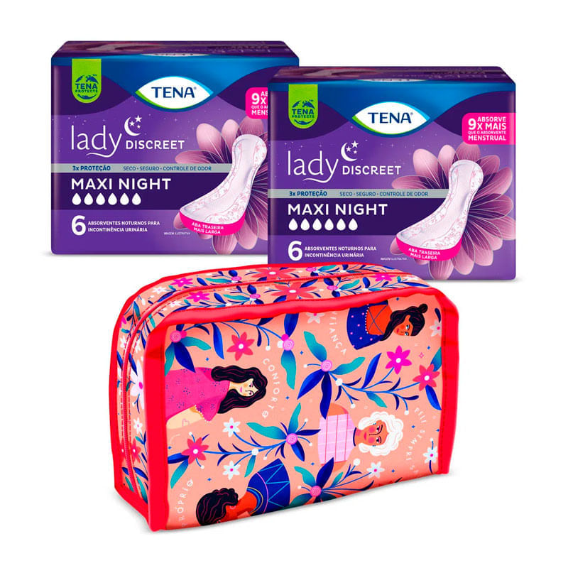 Kit Absorvente Para Incontinência Urinária Tena Lady Discreet Maxi