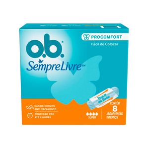 Absorvente Interno Sempre Livre O.B Procomfort Super 8 Unidades
