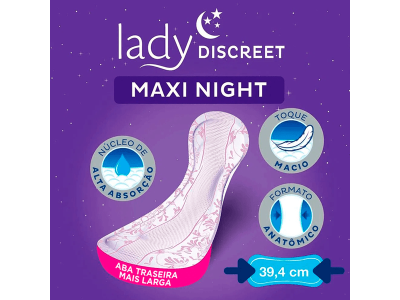 Kit-Absorvente-Para-Incontinencia-Urinaria-Tena-Lady-Discreet-Maxi-Night-12-Unidades---Necessaire-Exclusiva