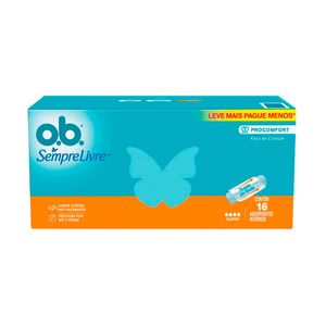 Absorvente Interno Sempre Livre O.B Procomfort Super 16 Unidades