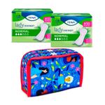 Kit-Absorvente-para-Incontinencia-Urinaria-Tena-Lady-Discreet-Normal-16-Unidades---Necessaire-Exclusiva