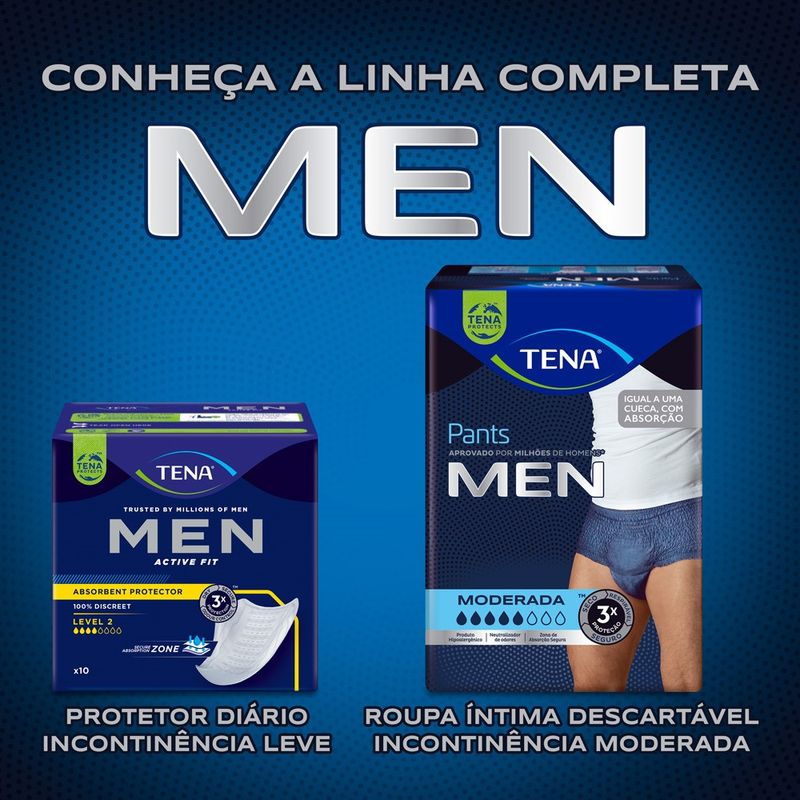 Absorvente Protetor Masculino Tena Men Active Fit 10 Unidades