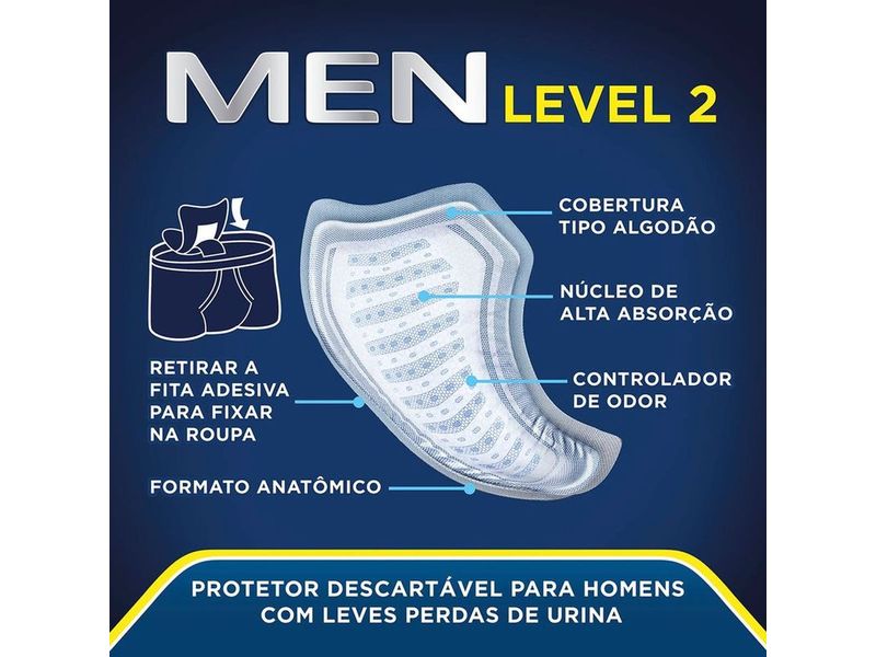 Absorvente Protetor Masculino Tena Men Active Fit 10 Unidades