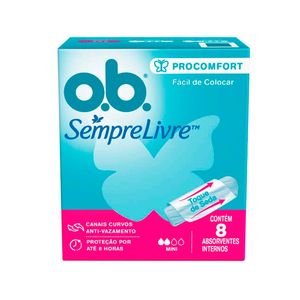 Absorvente Interno Sempre Livre O.B Procomfort Mini 8 Unidades