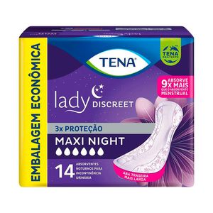 Absorvente Para Incontinência Urinária Lady Discreet Maxi Night 14 Unidades