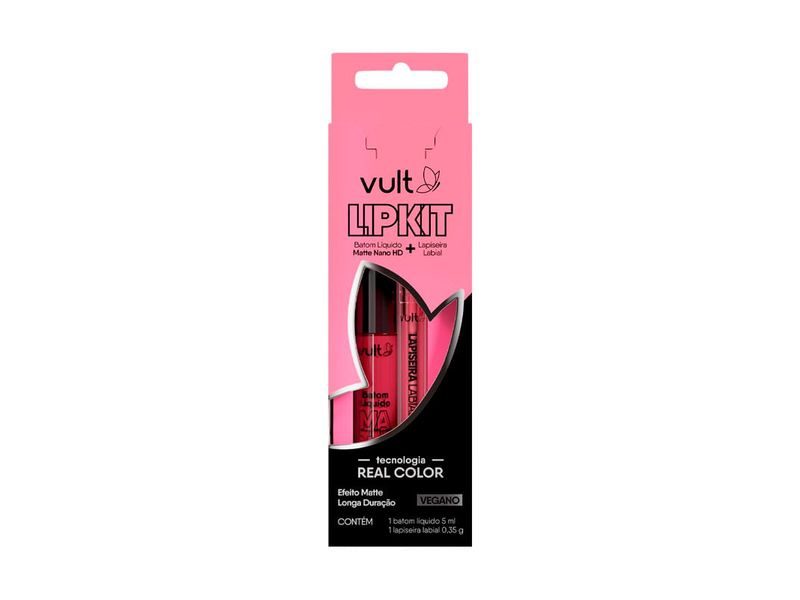 Kit-Lipkit-Vult-Batom-Liquido-Matte-Nano-HD-Malva-5ml---Lapiseira-Labial-035g