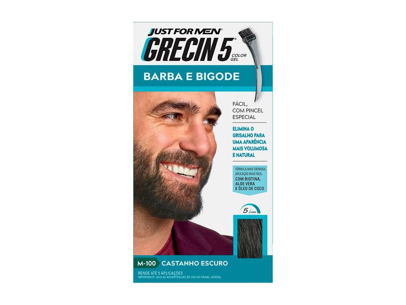 Tonalizante-Grecin-5-Just-For-Men-Color-Gel-Barba-e-Bigode-M-100-Castanho-Escuro