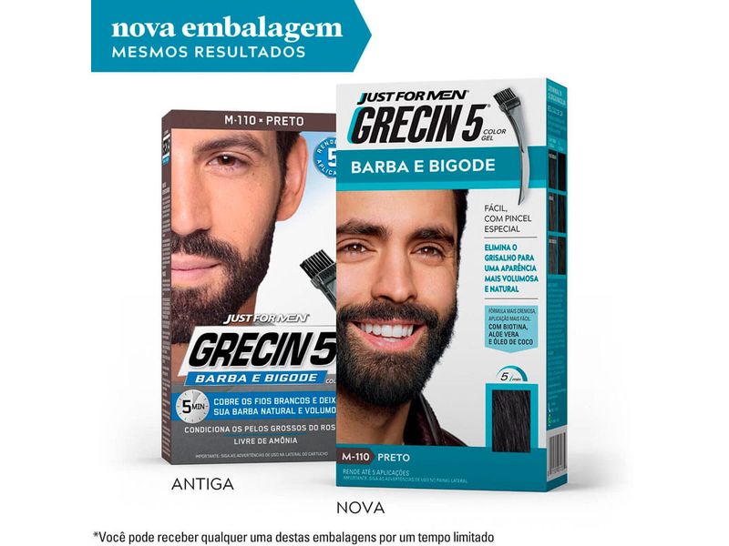 Tonalizante-Grecin-5-Just-For-Men-Color-Gel-Barba-e-Bigode-M-110-Preto