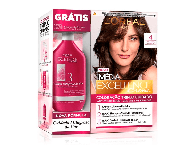 Kit-Tinta-Imedia-Excellence-Loreal-Creme-Castanho-Natural-4---Creme-Milagroso-50ml