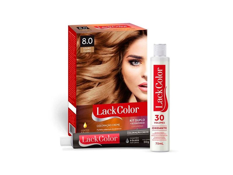 Kit-Tintura-Lack-Color--Creme-8.0-Louro-Claro