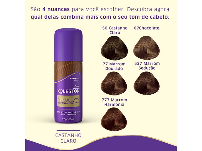 Retoque-Instantaneo-Spray-Koleston-Castanho-Claro-100ml
