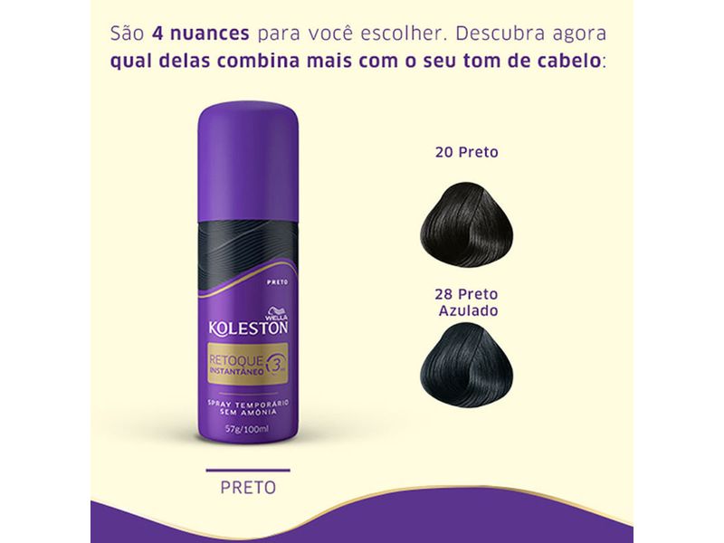 Retoque-Instantaneo-Spray-Koleston-Preto-100ml
