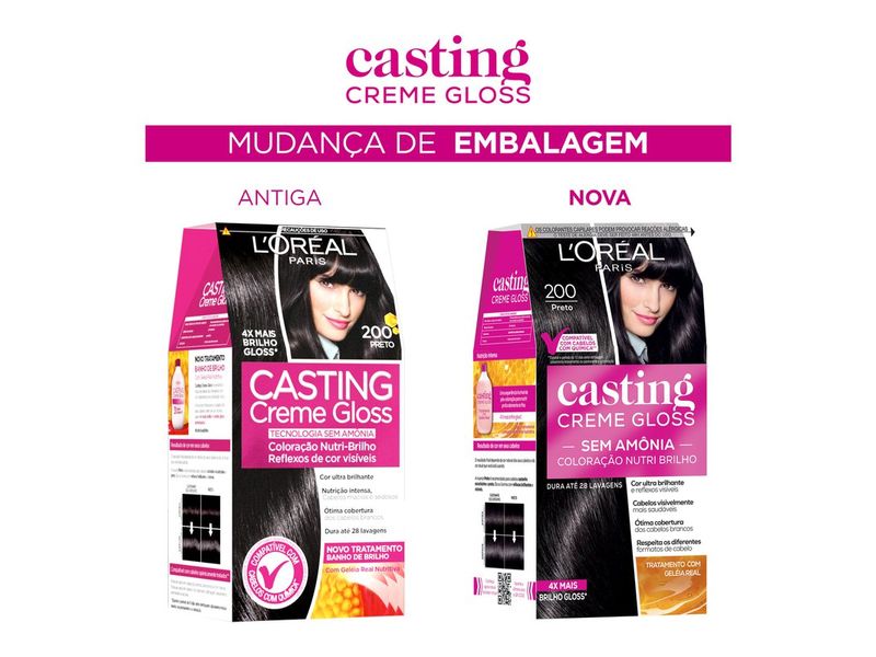 Coloração Casting Creme Gloss L'Oreal 200 Preto