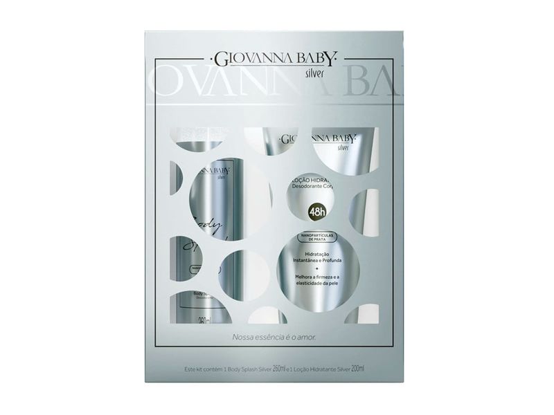 Kit-Desodorante-Giovanna-Baby-Body-Splash-Silver-260ml---Locao-Hidratante-Giovanna-Baby-Silver-200ml