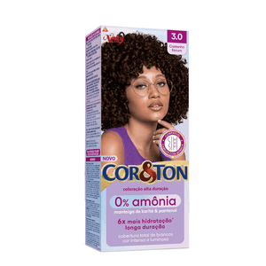 Coloração Alta Duração Cor&ton 0% Amônia Castanho Escuro 3.0