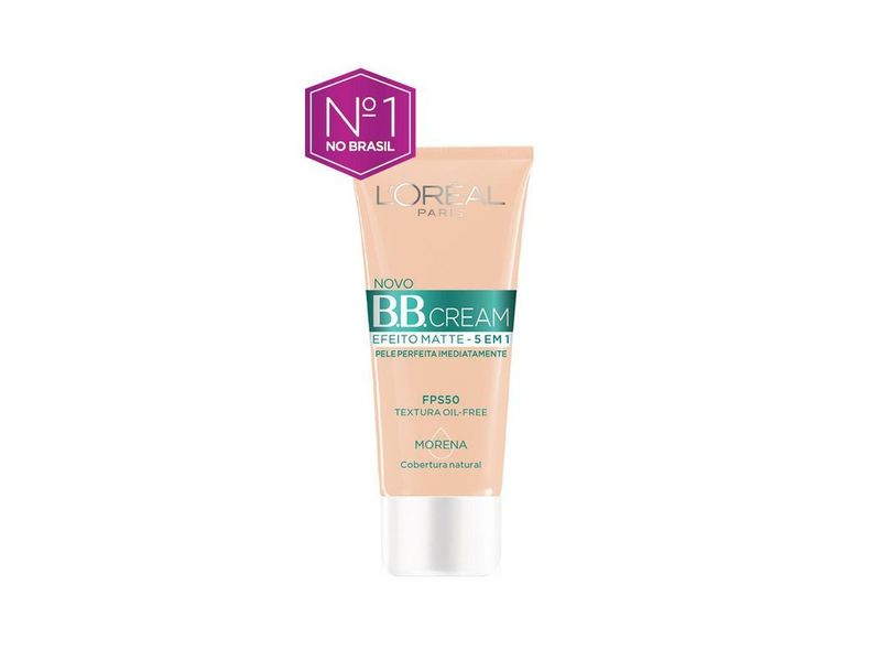 BB Cream L'Oréal Efeito Matte 5 em 1 FPS50 Cor Morena 30g
