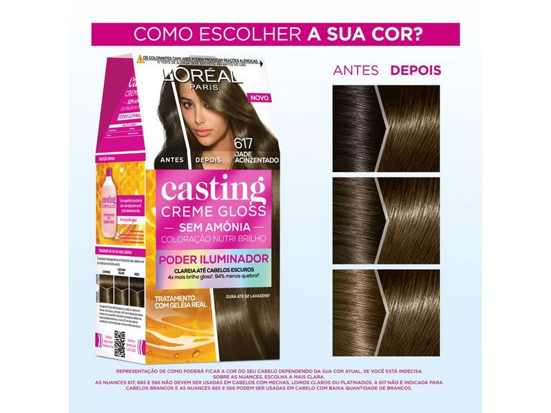 Coloração Casting Creme Gloss L'Oreal 617 Jade Acinzentado