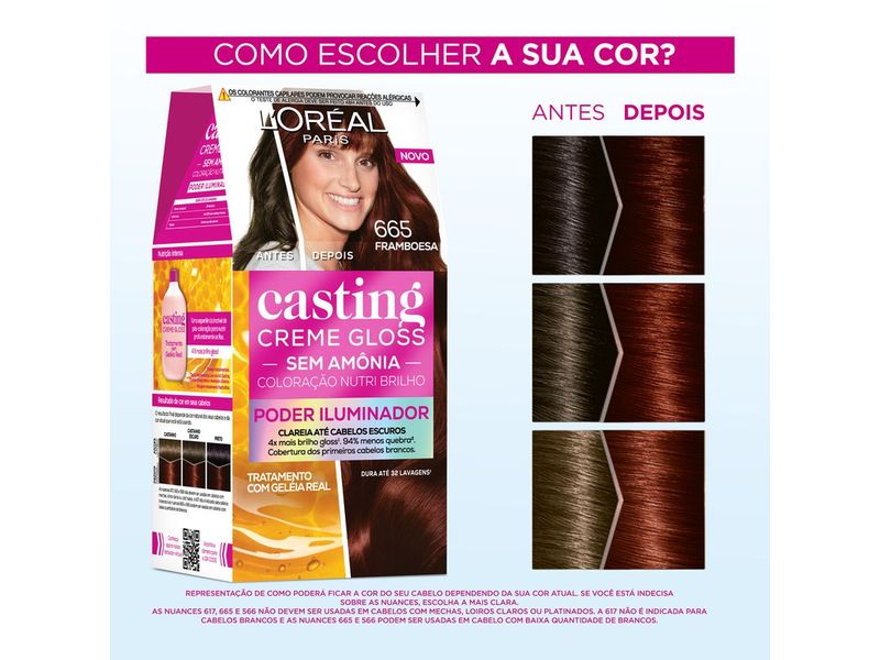 Coloração Casting Creme Gloss L'Oreal 665 Framboesa