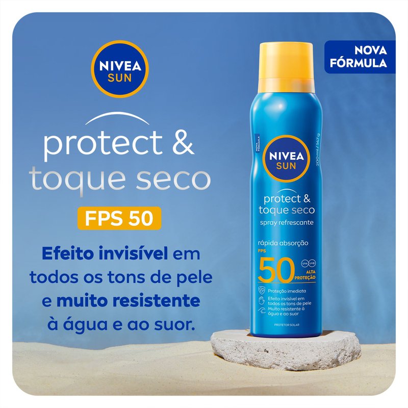 Protetor Solar Nivea Sun Spray Protect & Toque Seco - Drogal