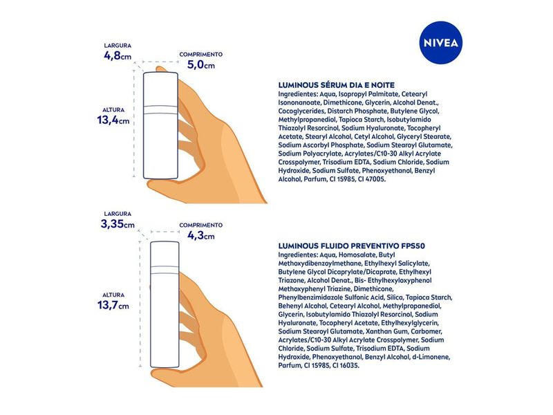 kit-serum-intensivo-30ml--fluido-preventivo-fps50-com-acido-hialuronico-nivea-cellular-luminous-630-antispot-40ml