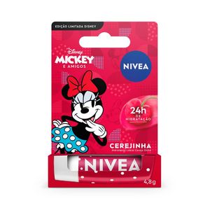 Hidratante Labial Nivea Minnie Cerejinha Disney Mickey e Amigos 4,8g