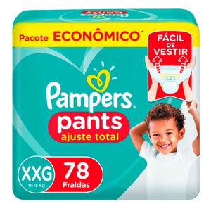 Fralda Pampers Pants Ajuste Total Max XXG 78 Unidades
